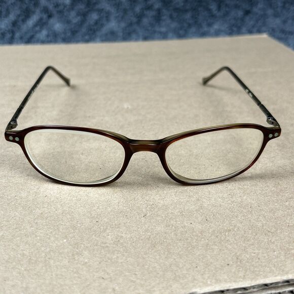 Vintage Eddie Bauer Eyeglasses Frames Only Sequoia SGE 49-18-135 Brown Gold G160 - Picture 1 of 7